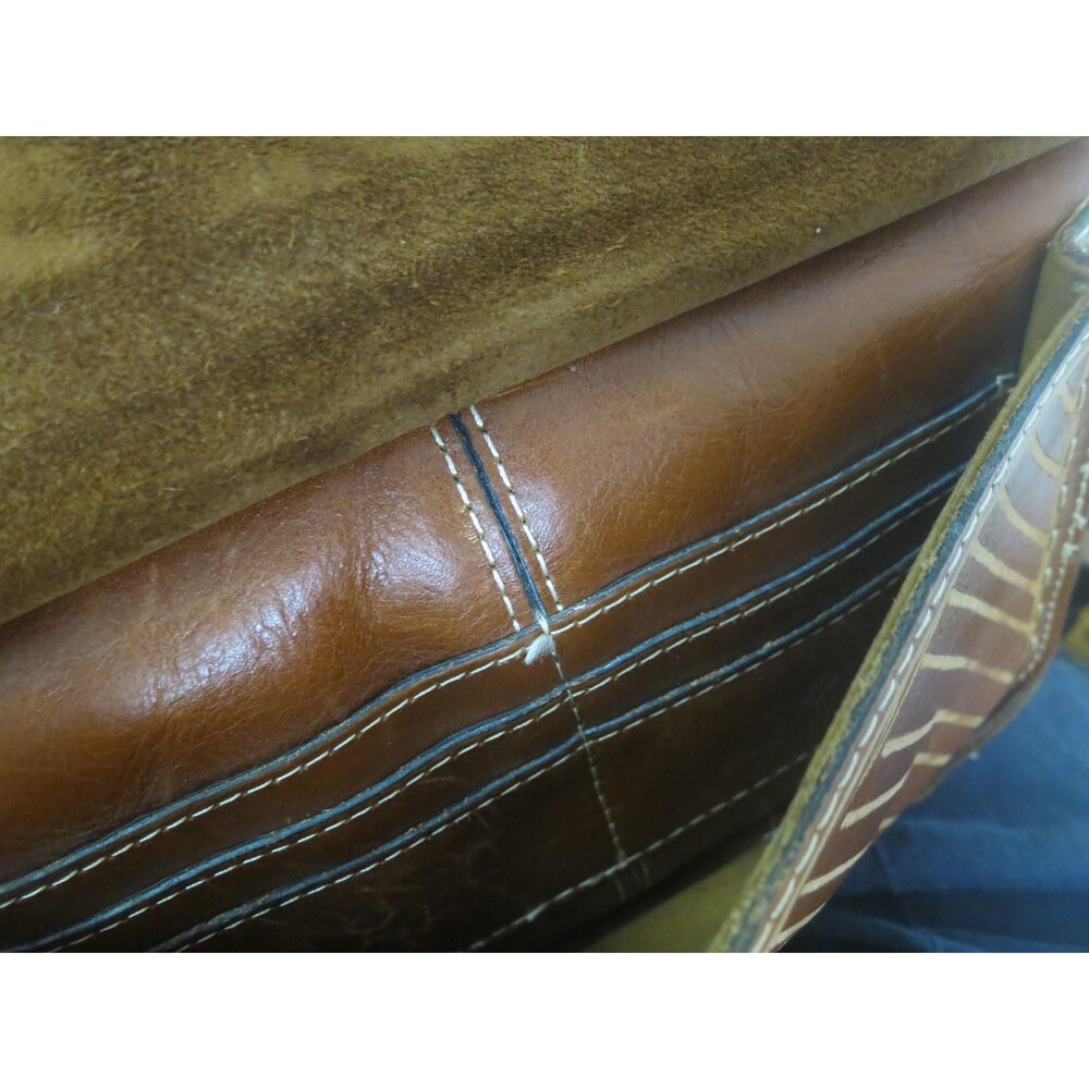 Vintage Patricia Nash Brown Leather Purse Quality Crossbody Floral Tassel Purse - Picture 6 of 7